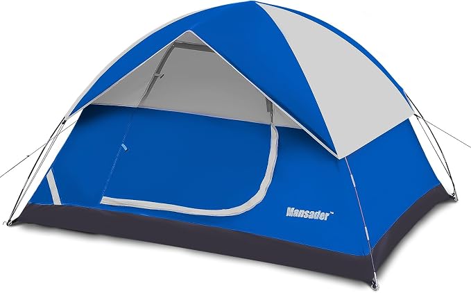 Camping Tent, Waterproof 2/3/4 Person Tents for Camping, Lightweight Easy Set Up Outdoor Hiking Tent Backpacking Tent with Carry Bag, Backpack Tent Suit for Family Beach Hiking Travel by Mansader