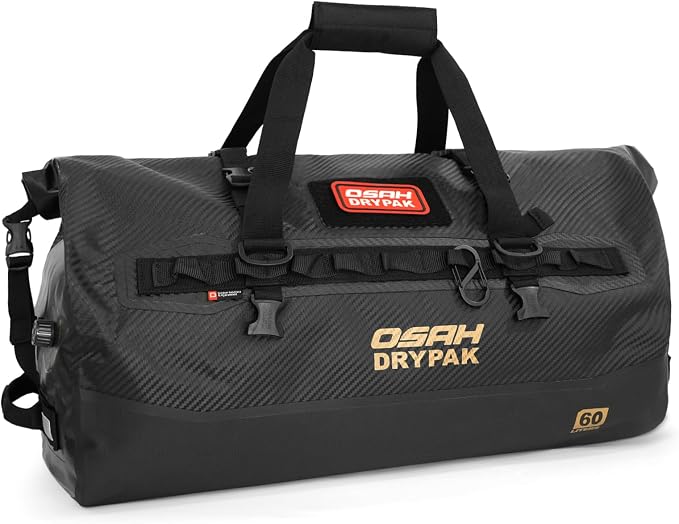OSAH DRYPAK Waterproof Duffel Bag 25L/40L/60L – Heavy-Duty Motorcycle Tail Bag, Roll-Top Dry Bag for Travel, Camping, Boating, Kayaking, Outdoor Adventure by OSAHDRYPAK