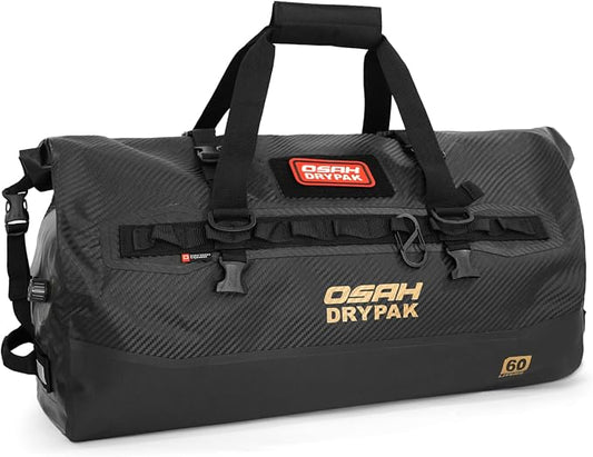 OSAH DRYPAK Waterproof Duffel Bag 25L/40L/60L – Heavy-Duty Motorcycle Tail Bag, Roll-Top Dry Bag for Travel, Camping, Boating, Kayaking, Outdoor Adventure by OSAHDRYPAK