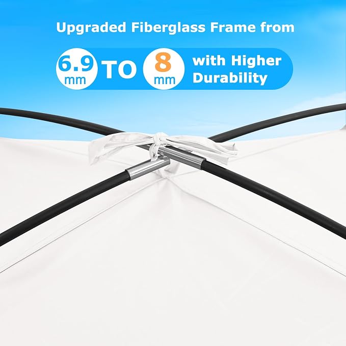 COMMOUDS Beach Tent Sun Shelter for 3/4/6/8 Person, UPF 50+ UV Protection Beach Shade Canopy Tent, Lightweight, Easy Set Up and Carry - Image 4