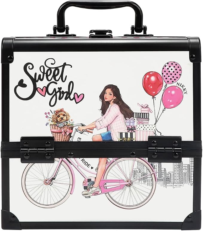 Nicole Lee Nikky Bag Multi-Tier Cosmetic Organizer Case, EIFFEL DREAMS, PVC and Aluminum Frame (SWEET GIRL) by NicoleLee