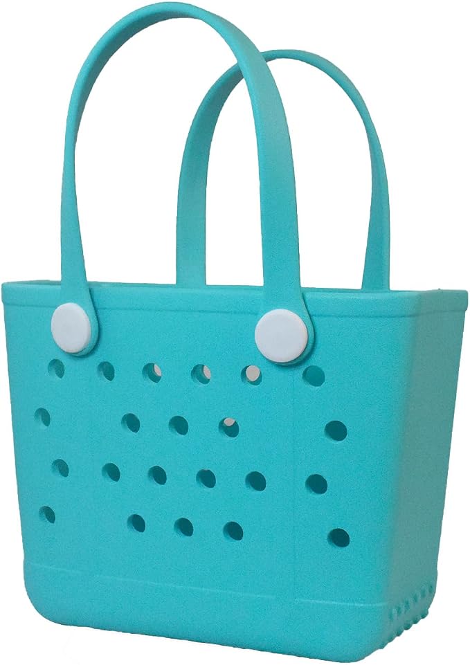 Rubber Beach Bag for Women, Waterproof Travel Tote Bags for Beach | Waterproof Sand-proof Tote Bags with Zipper Pocket, Durable Lightweigh Tote Bag for Outdoor - Image 7