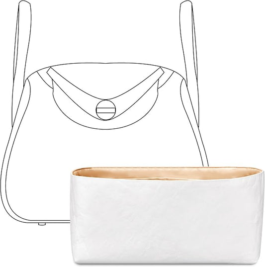 Purse Organizer Insert for HERMES Lindy Mini Handbag,Custom Fit Inside Premium Vanile Lightweight Water Resistant Tote Bag Insert by FANJIProject