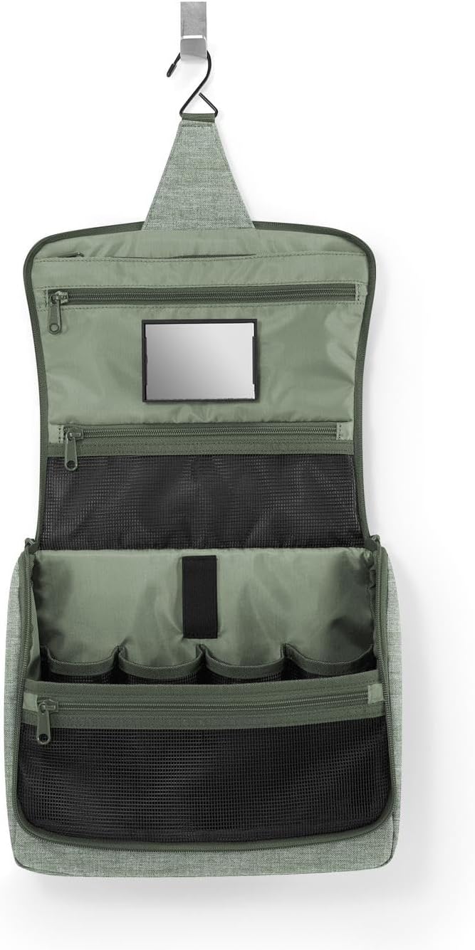 reisenthel Toiletbag XL Practical Toiletry Bag with Hook, Water-Repellent Material, Twist Sage, XL, Practical/travel-friendly - Image 3