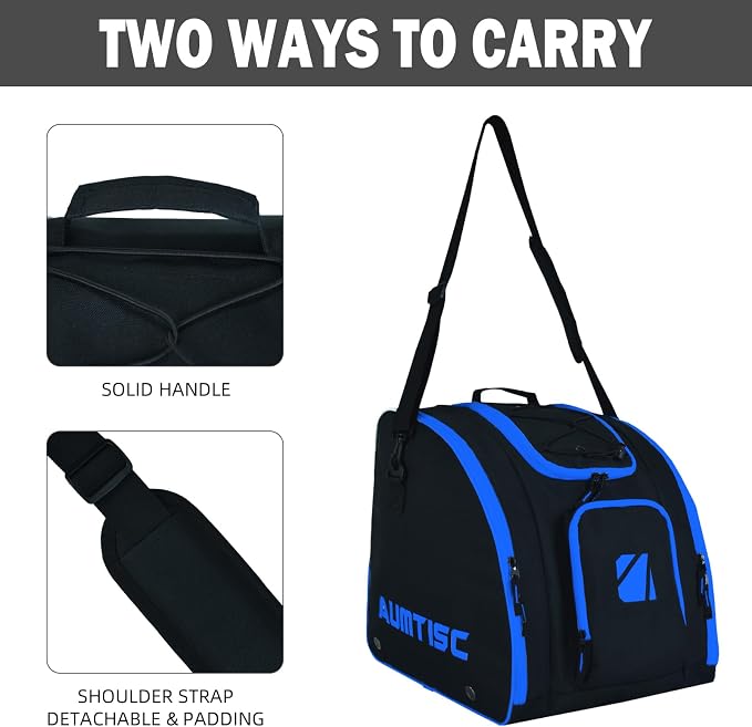 AUMTISC Padded Ski and Boots Bag Combo for Air Travel Flying, Skis Bags Adjustable Length for Skis Up to 200cm and Boots Up to Size 13 - Image 6