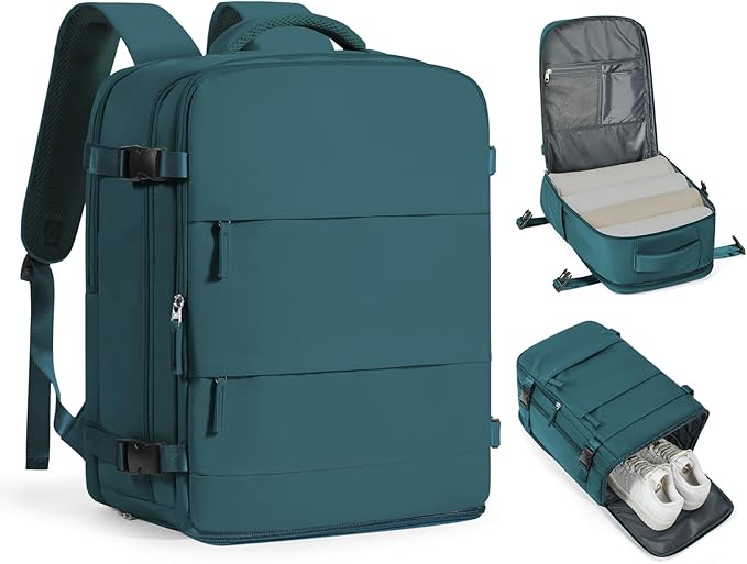 coofay Large Travel Backpack Carry on Flight Approved Mochila De Viaje Carry on Backpack for Airplanes Spirit Airlines Personal Item Bag 18x14x8 Inches Travel Bag Traveling Backpack for Women Men by coofay