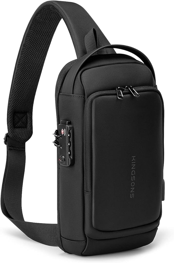 Kingsons Sling Crossbody Bag Anti-theft Chest Shoulder Backpack for Men Waterproof Minimalist Casual Daypack for Travel Gym by Kingsons