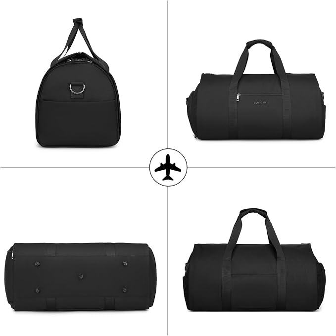 seyfocnia Convertible Carry on Garment Bag for Women, Garment Bags for Travel with Shoe Pouch 2 in 1 Hanging Suitcase Suit Bag for Women Travel Duffle Bag Garment Bag - Image 5