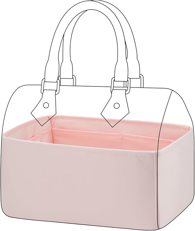 DGAZ Silk Purse Organizer Insert Fits LV Speedy 16/20/25/30/35/45 bags，Silky Smooth Bag Organizer，Luxury Handbag & Tote Shaper（Pink，SP20） by DGAZ