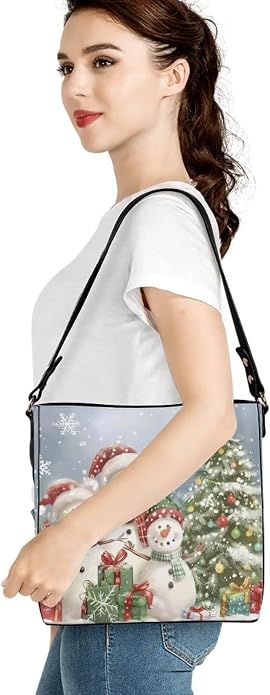 HUGS IDEA Boho Bags for Women Leather Handbag Shoulder Bucket Crossbody Purse - Image 2