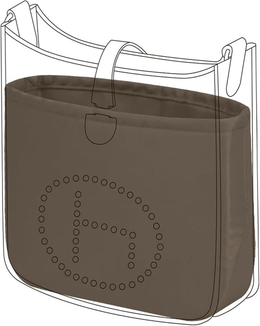 DGAZ Silky Purse Organizer Insert Fits Evelyne TPM/PM/GM/TGM Bags, Luxury Handbag & Tote Organizers, Simplicity bag organizer(23,Etoupe grey) by DGAZ