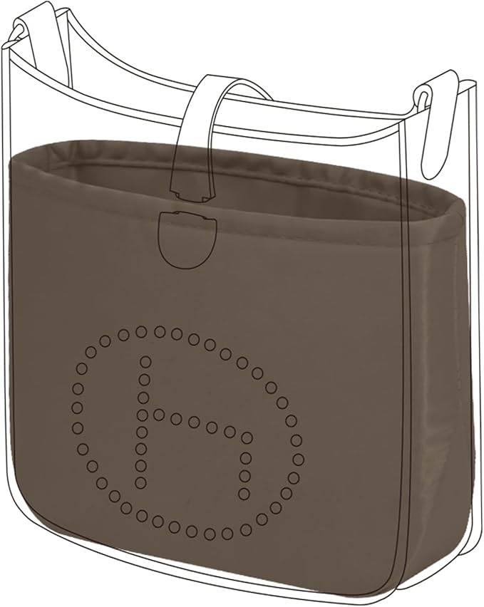 DGAZ Silky Purse Organizer Insert Fits Evelyne TPM/PM/GM/TGM Bags, Luxury Handbag & Tote Organizer, Simplicity bag organizer（Etoupe grey,PM） by DGAZ