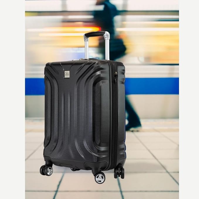 Skyway Nimbus 4.0 Expandable, Durable Hardside, 4 Wheel Spinner, Lightweight Suitcase, Unisex, Stylish, Black, Checked-Large 28-Inch - Image 8