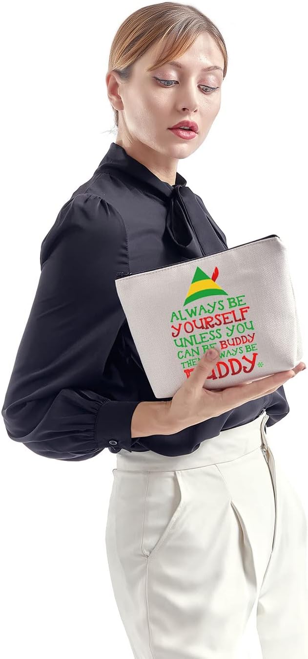 ZJXHPO Christmas Cosmetic Bag Gift With Zipper Multipurpose Storage Green