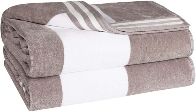 Superior Oversized Beach Towel, Light Grey (Set of 2) - Image 5