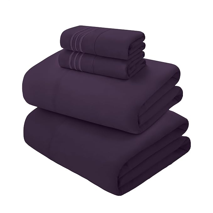 Mocassi 4-Piece Extra Deep Pocket 16-24 Inch Air Mattress Bed Sheet Set- 4PC Sheet Set with Smart Pockets Ideal for Air Beds, RVs, Camping and Guest Rooms Premium Hotel Quality, Queen, Purple - Image 5