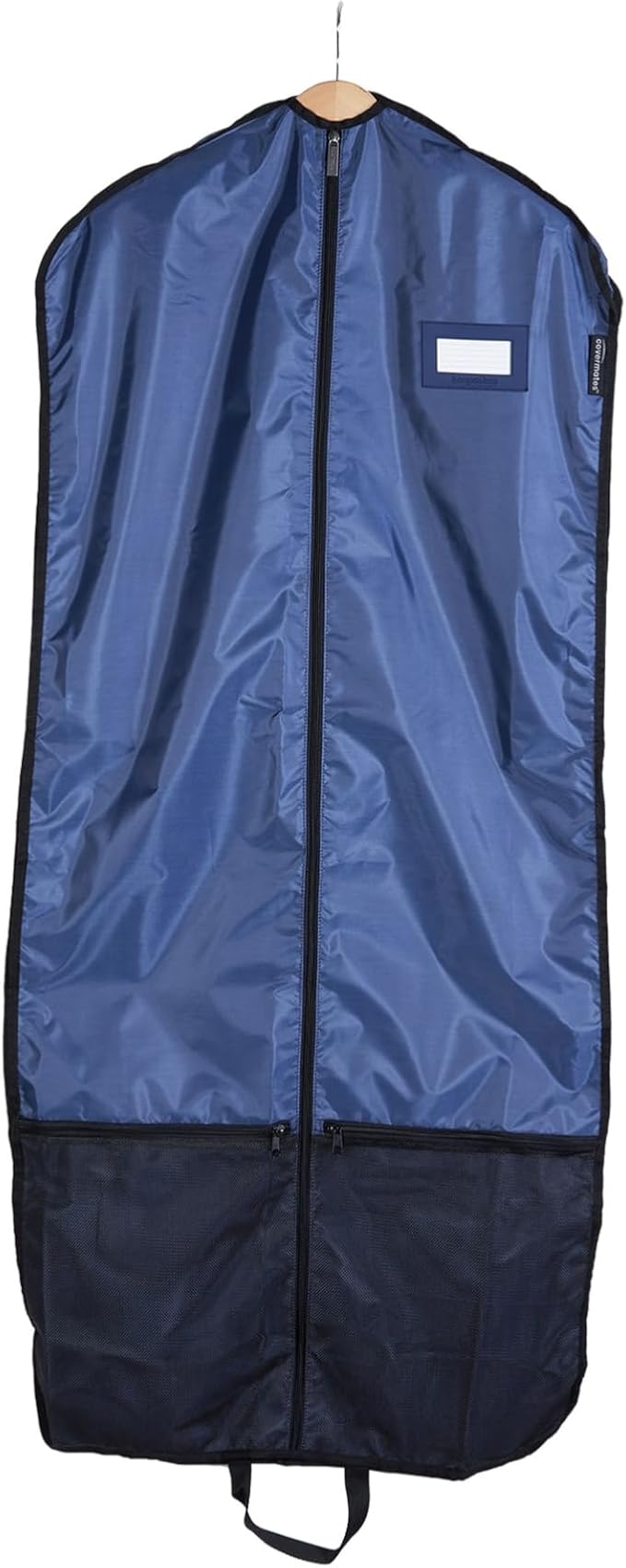Covermates Deluxe Garment Bag Set for Closet Storage & Travel – Heavy Duty Hanging Suit & Dress Bags with ID Window, Accessory Pockets & Carrying Handles – Premium Wardrobe Protection, Blue by Covermates