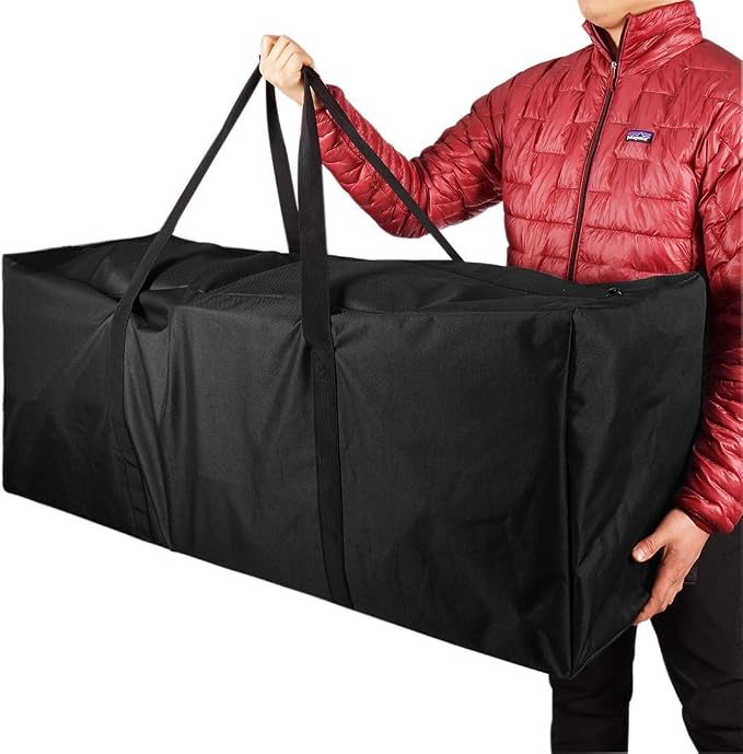 Sports Duffle Bag - Extra Large Travel Duffel Luggage Bag with Upgrade Zipper, Sturdy & Water Resistant, Black (Black 47inch 2Pack) - Image 8
