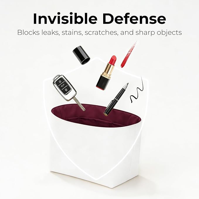 Purse Organizer Insert Compatible with LV All In BB | Handcrafted DuPont™ Tyvek®, Precision 1:1 Custom Fit, Prunoir w/ Zipper, Keep Bag Clean & Protected for Travel & Commute - Image 6