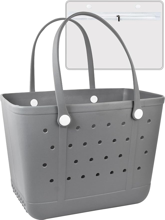 Beach Tote Bag for Women, Rubber Beach Bag Waterproof Sandproof, Extra Large EVA Tote Bag Boat Bag by Uwyriwooq