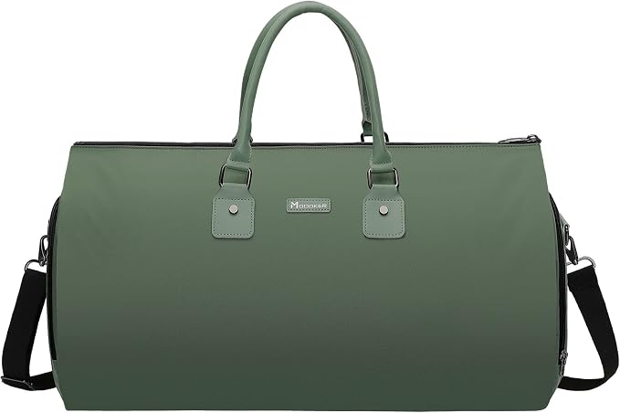 Modoker Eco-Friendly Convertible Garment Bags for Travel, Carry on Garment Duffel Bag for Women Men Weekender - 2 in 1 Hanging Suitcase Suit Travel Bags, Green by Modoker