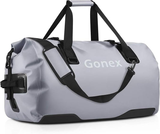 Gonex Extra Large Waterproof Dry Duffel Bag, Roll-Top PVC Gear Bag | Waterproof PVC, Roll-Top Closure, Wet Pocket, Shoulder & Hand Carry, Kayaking, Paddleboarding, Travel by Gonex