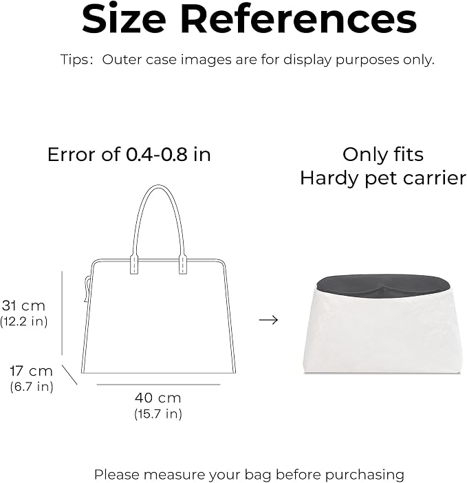 Tote Bag Organizer Insert for Hardy PM Bag, Custom Fit Inside Premium Lightweight Water Resistant Purse Insert with Zipper(Slate Gray) - Image 2