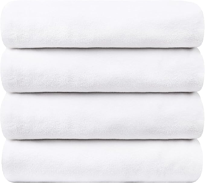 JML Bath Towel, Microfiber Bathroom Towels Set 4 Pack (30" x 60") for Adult Men Women - Large Size, Extra Absorbent, Quick Drying as Hair Wrap, Swim, Fitness, Sport, Yoga - Image 2