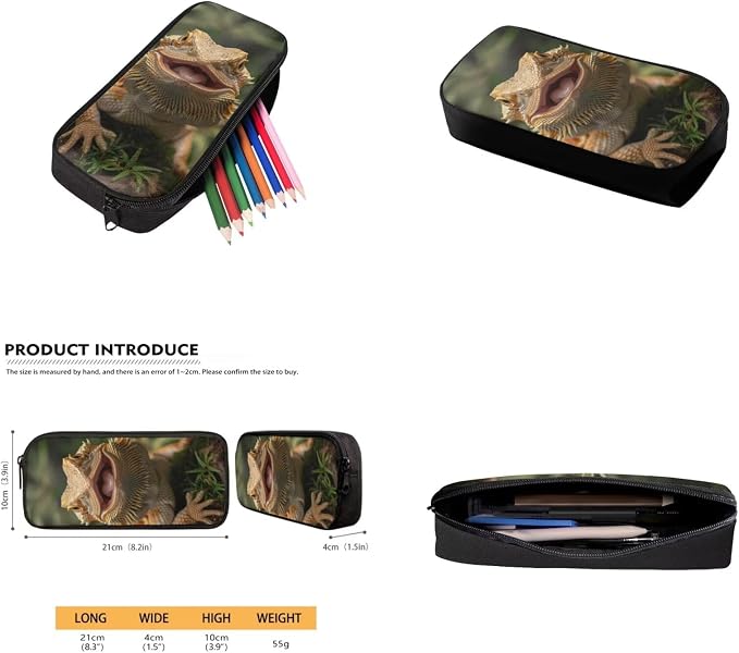 Dragon Lizard Backpack for Kids Boys Backpack with Lunch Box Water Bottle Carrier and Soft Pencil Case 4PCS Set Bookbag with Front Pocket 17 inch Lightweight School Bag Kids School Essentials - Image 5
