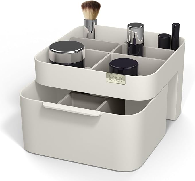 Joseph Joseph 75004 Viva Makeup Cosmetic Storage Organizer with Drawer, Medium, Shell - Image 6