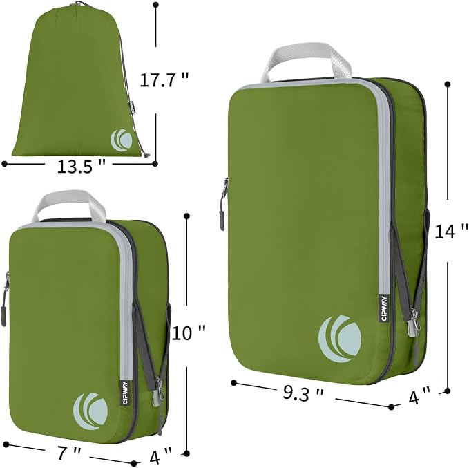 Cipway - 5 Set Compression Packing Cubes for Travel, Ultralight Packing Organizers for Luggage Suitcase & Backpack (Green), L - Image 6