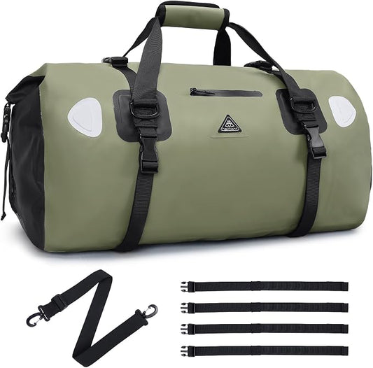 Haimont Waterproof Duffel Bag Roll-top Dry Duffel Bag with Quick-fixed Straps for Motorcycling, Rafting, Boating, SUP, Kayaking, Travel, 50L/70L by Haimont