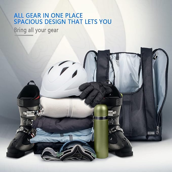 OutdoorMaster Boot Bag - Ski Boots and Snowboard Boots Bag, Excellent for Travel with Waterproof Exterior & Bottom - for Men, Women and Youth - Image 3