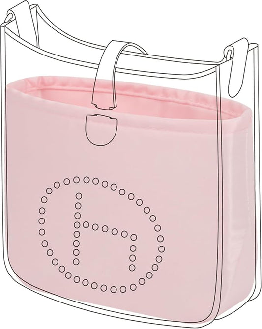 DGAZ Silky Purse Organizer Insert Fits Evelyne TPM/PM/GM/TGM Bags, Luxury Handbag & Tote Organizer, Simplicity bag organizer（Pink,TGM） | Soft and Lightweight,Perfect Fit,Multi-pocket Storage,Bag Protector,Luxury Bag Care,Handmade,for Smooth Bag Organizer by DGAZ