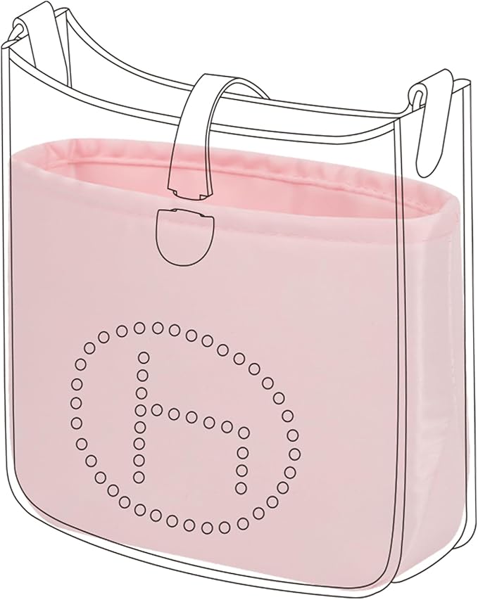 DGAZ Silky Purse Organizer Insert Fits Evelyne TPM/PM/GM/TGM Bags, Luxury Handbag & Tote Organizer, Simplicity bag organizer（Pink,TPM） | Soft and Lightweight,Perfect Fit,Multi-pocket Storage,Bag Protector,Luxury Bag Care,Handmade,for Smooth Bag Organizer by DGAZ