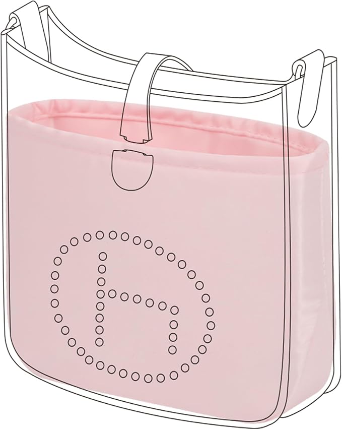 DGAZ Silky Purse Organizer Insert Fits Evelyne TPM/PM/GM/TGM Bags, Luxury Handbag & Tote Organizer, Simplicity bag organizer（Pink,PM） by DGAZ