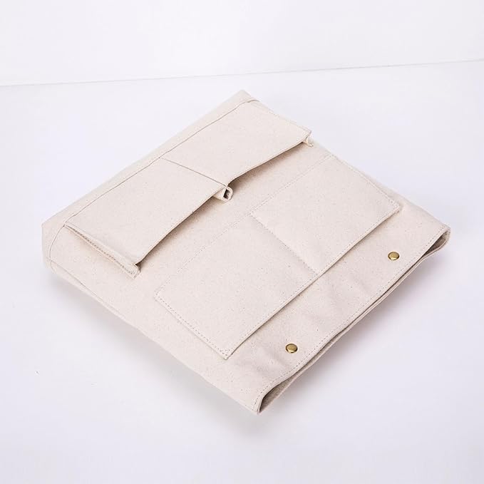 Cosmetic Bag - Handbag Insert, Canvas Purse Organizer- Organizer Insert-Cosmetic bag (L, Beige) - Image 7