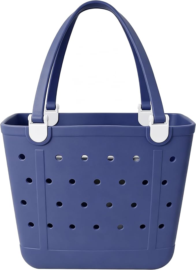 Lightweight Extra large Rubber Beach Bag Small mini Tote Bag for Gym Waterproof medium Open Handbag for Pool Sports by Addoklm