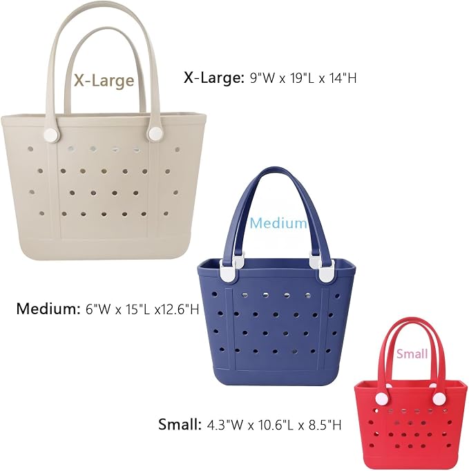 Lightweight Extra large Rubber Beach Bag Small mini Tote Bag for Gym Waterproof medium Open Handbag for Pool Sports - Image 4
