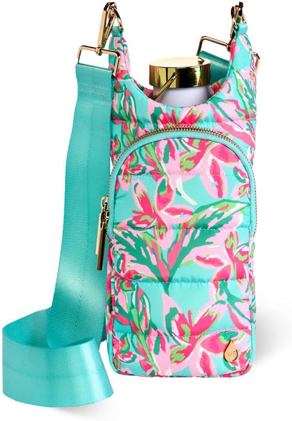 WanderFull® Original HydroBag®, Fits Up to 32 oz Water Bottle Holder with Strap, Gift for Women, Hands-Free Crossbody, Water Bottle Carrier Bag with Phone Pocket by WanderFull
