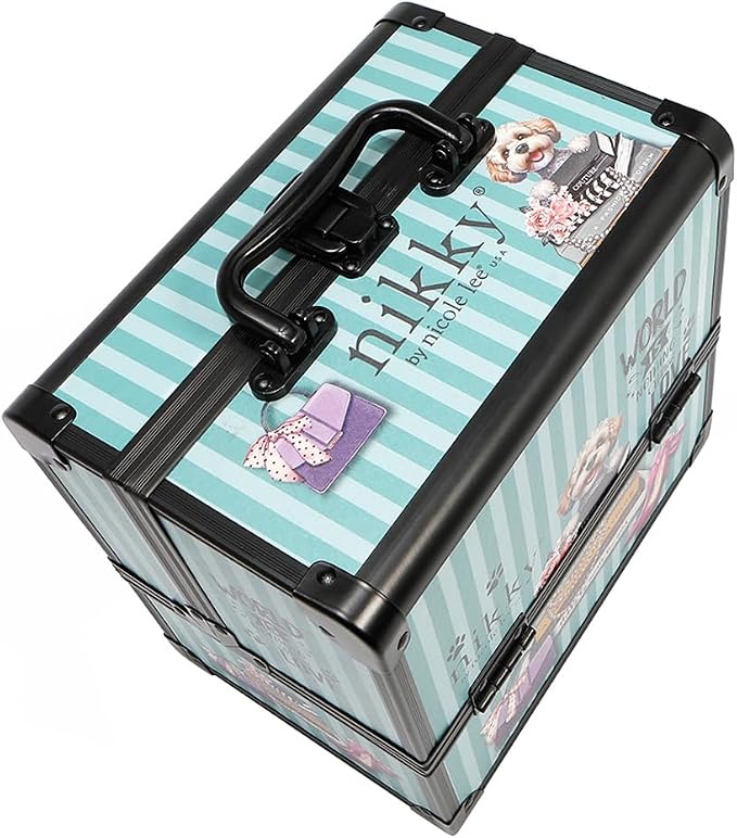 Nicole Lee Nikky Bag Multi-Tier Cosmetic Organizer Case, EIFFEL DREAMS, PVC and Aluminum Frame (MEANT TO LOVE YOU) - Image 6