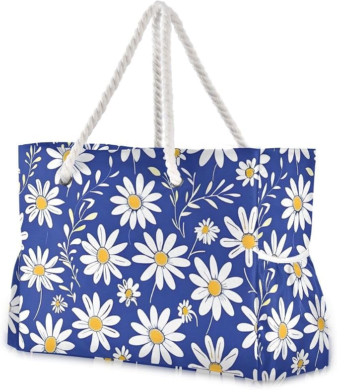 senya Large Beach Shoulder Bags Canvas Tote Water Resistant for Gym Travel Daily by senya