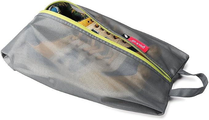 pack all Grey Bundle | Water Resistant 2 Pcs Shoe Bag & 3 Pcs Zipper Pouch Set for Travel, Home, Outdoor - Image 4