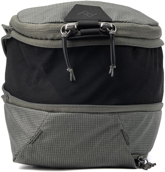 Peak Design Packing Cube, Sage, Weatherproof Luggage Cube with Dual Compartment Organization, Expansion and Compression, Zipper Opening, Travel Organizer for Men and Women, Size S - Image 3