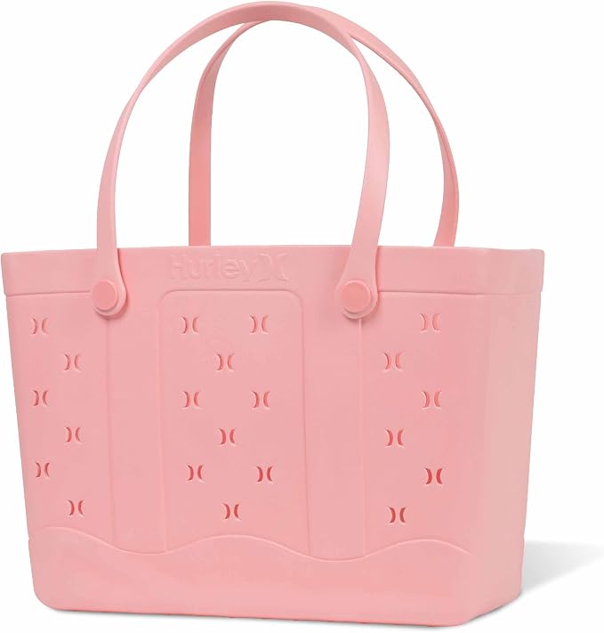Hurley Rubber Tote Bag - Beach Bags Waterproof Sandproof, Easy-Clean Freestanding EVA Plastic, Hose-Clean, Sizes 16"-19" by Hurley