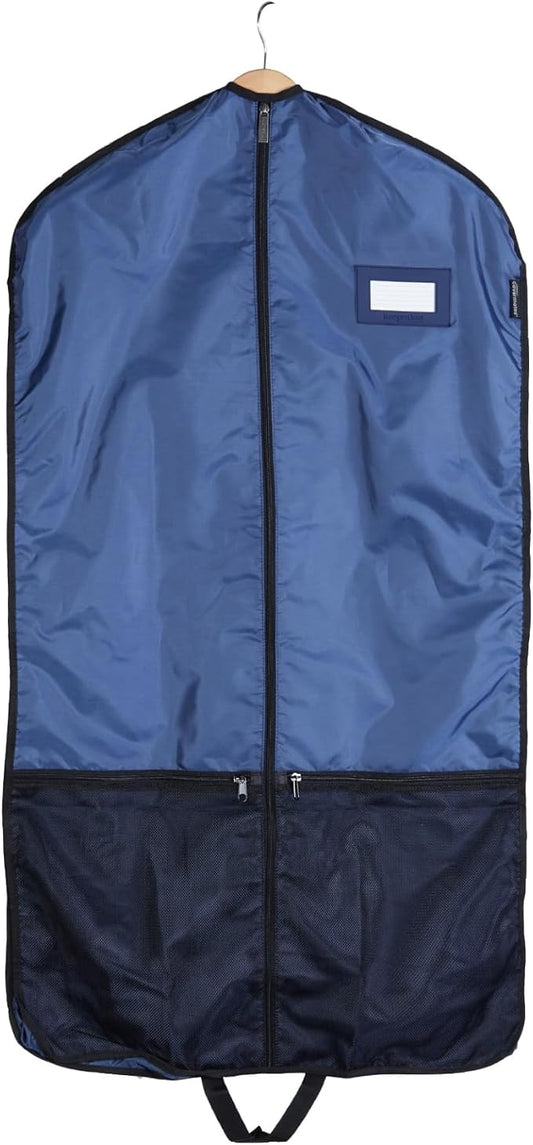 Covermates Deluxe Garment Bag Set for Closet Storage & Travel – Heavy Duty Hanging Suit & Dress Bags with ID Window, Accessory Pockets & Carrying Handles – Premium Wardrobe Protection, Blue by Covermates