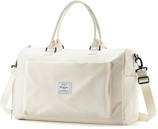 Travel Duffel Bag, Carry On Overnight Weekender Bags for Women | Travel Bag with Wet Pocket & Trolley Sleeve, For Spirit Airlines 18x14x8 Personal Item Bag by HYC00