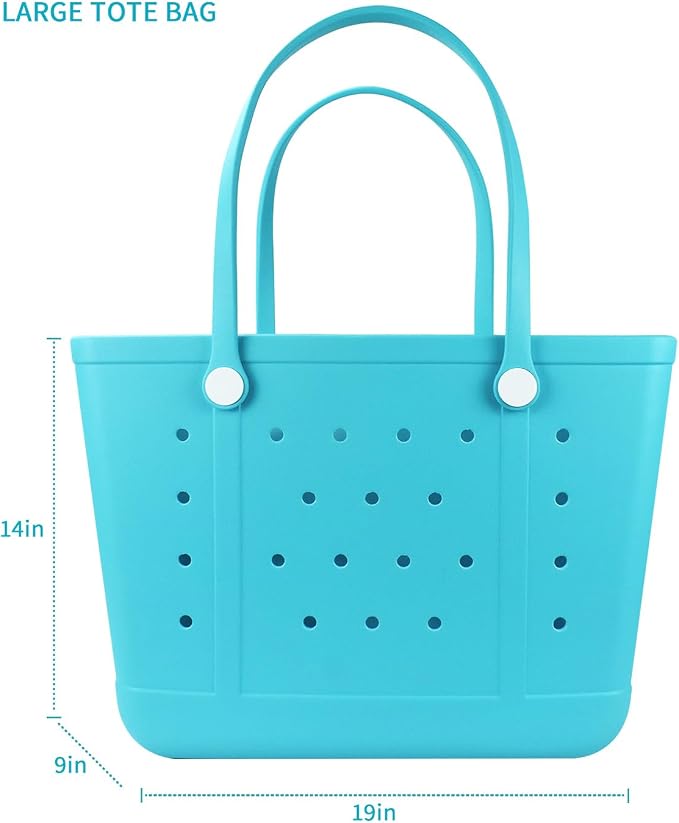 Lightweight Extra large Rubber Beach Bag Small mini Tote Bag for Gym Waterproof medium Open Handbag for Pool Sports - Image 2