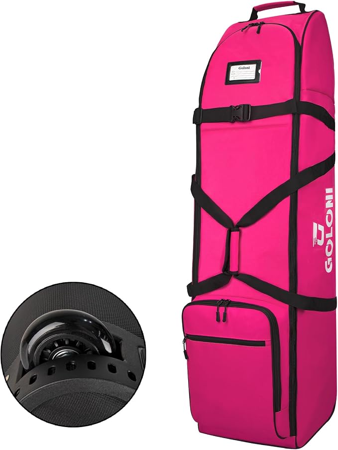 Goloni Golf Travel Bag with Wheels, Airline Golf Travel Case, Padded Rolling Golf Bag with Shoe Compartment - Image 2