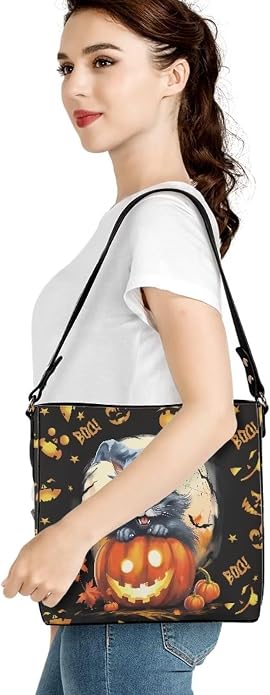 HUGS IDEA Boho Bags for Women Leather Handbag Shoulder Bucket Crossbody Purse - Image 2